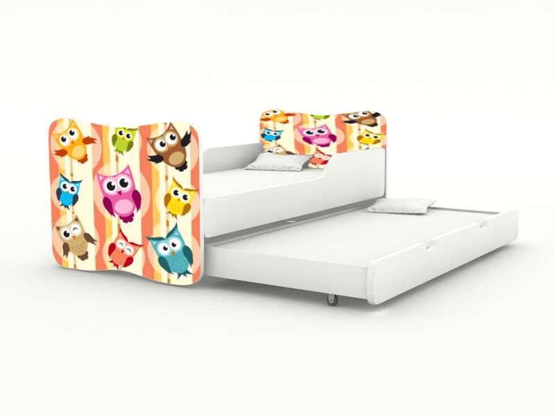 Becks posteľ s výsuvným lôžkom Sovičky